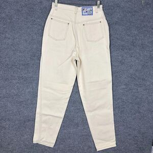 Geoffrey Hunter Women's Mom Jeans Size 12 Cream High Waisted Tapered Leg Vintage